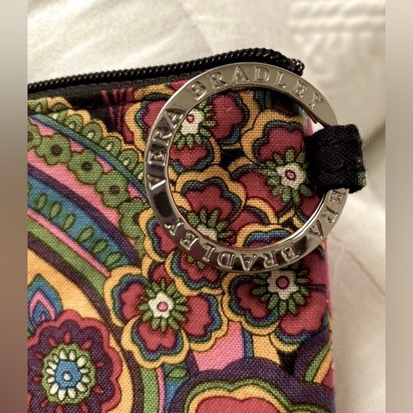 Like New Vera Bradley Retro Floral Design Card/Coin & Key Ring Wallet - Picture 5 of 5